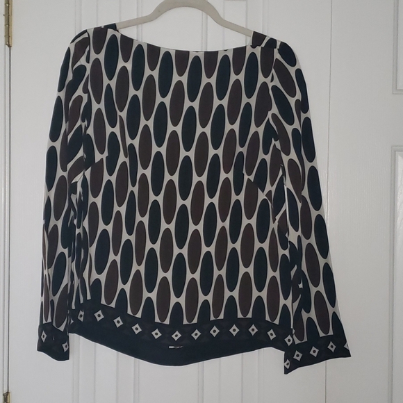 Michael Kors Blouse - Long Sleeve - Black/Brown - Picture 1 of 5